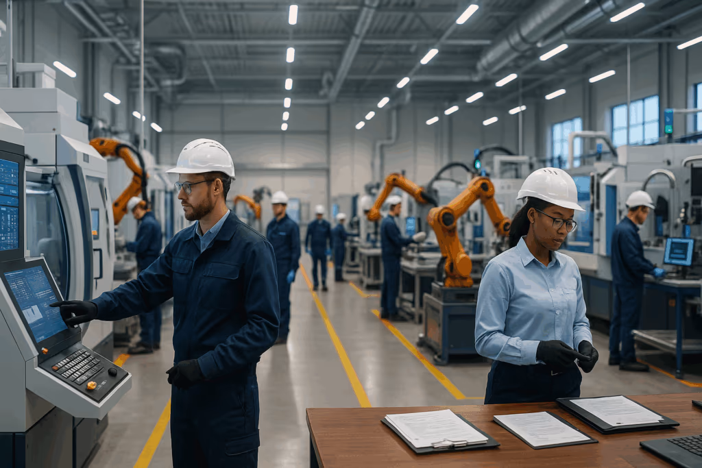 Usine de fabrication high tech moderne