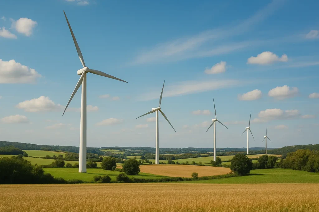 Ferme d'éoliennes terrestre